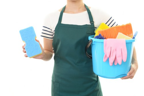 Cleaning team sorting recyclable materials during a Camden deep cleaning project