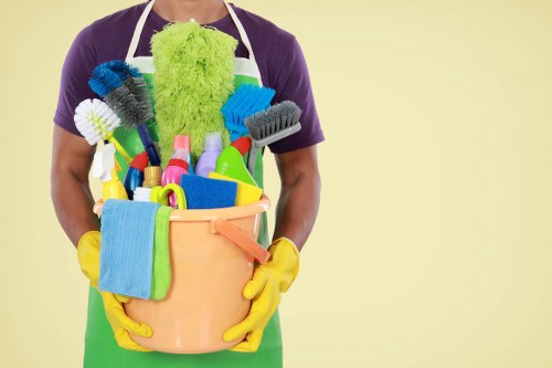 Professional home cleaner working in a Camden flat
