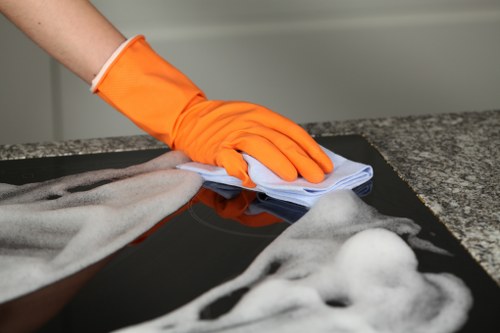 Kitchen and bathroom domestic cleaning in a Camden flat
