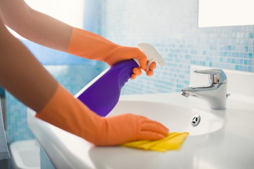 Kitchen surfaces during Camden deep cleaning service