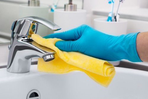 Local Camden cleaning team working in a mixed-use property