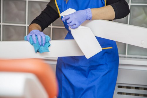 Local cleaners preparing a Camden flat for move-out inspection